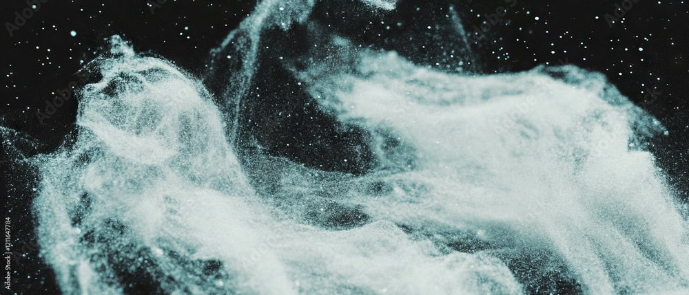 Poster Swirling dust patterns creating dynamic chaos in an abstract background