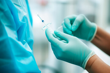 Image of health technician in protective gear, essential for hospital infection control