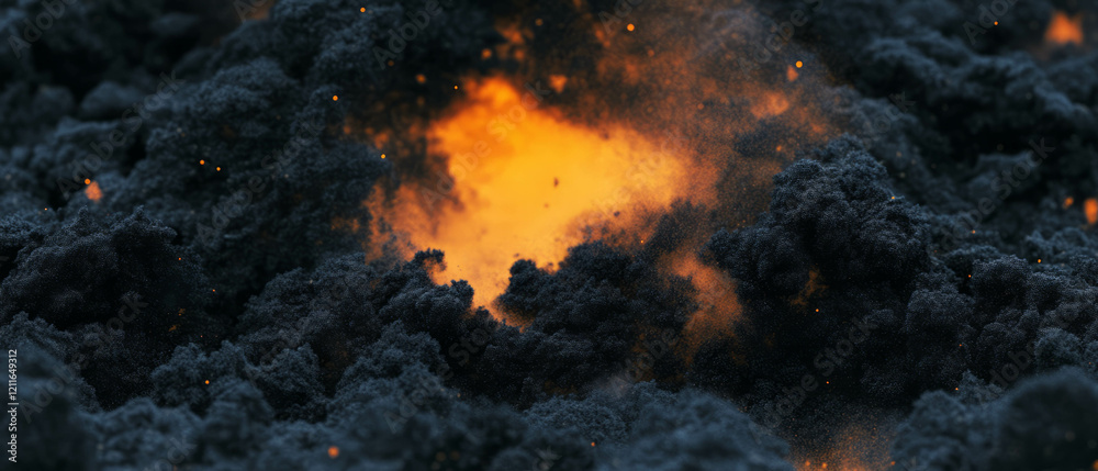 Poster Dusty texture creates immersive experience in 3D render of virtual world