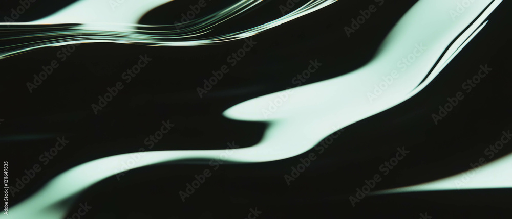 Aufkleber Dynamic digital waves create modern abstract background with negative space