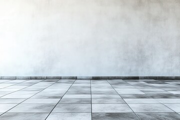 High Quality Image of Closeup of Tiled Floor Against Wall