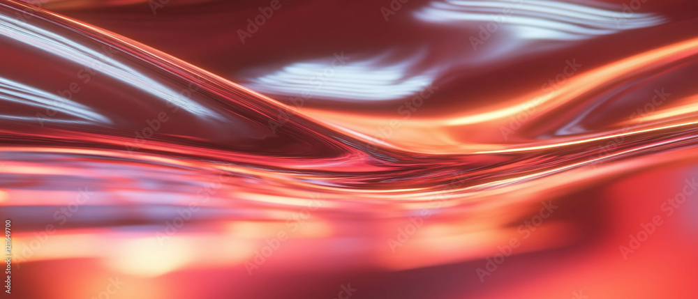 Aufkleber Dynamic digital waves creating an abstract energetic background with a calm center area