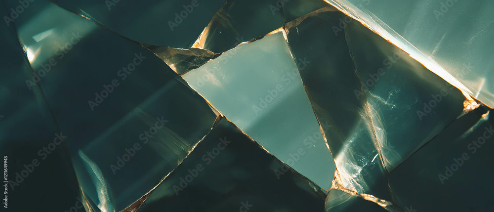 Poster Geometric onyx shapes create a structured abstract background design
