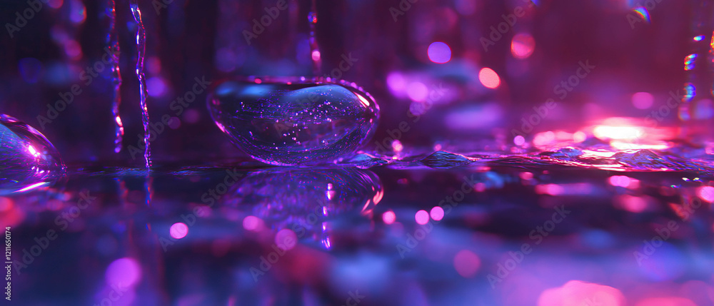 Leinwandbilder glowing abstract blockchain network with vibrant colors and modern design