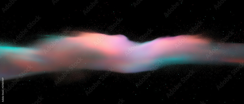 Poster Ethereal holographic dust particles create a captivating abstract background for creative projects