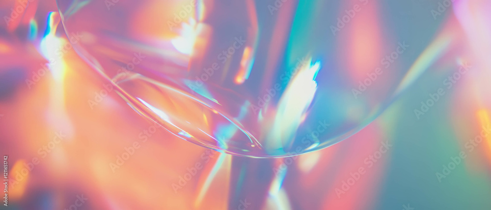 Poster holographic light flares create a dynamic energy background for creative design