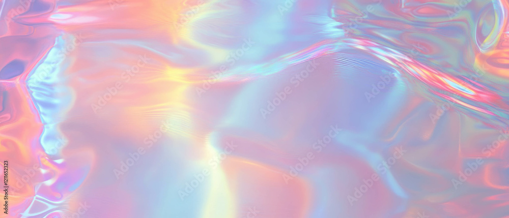 Poster creative background design featuring a holographic mosaic with geometric elements