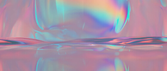 Holographic smoke creates a captivating abstract background with mysterious banner design