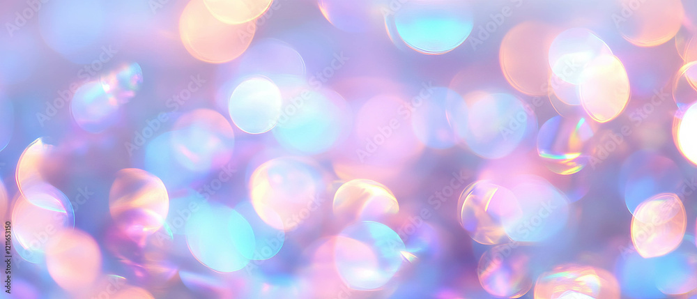 Aufkleber Iridescent holographic patterns create a vibrant and modern abstract background design