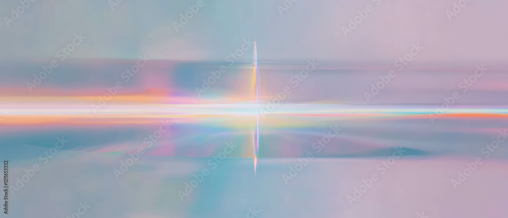Poster Futuristic light holographic prism background with empty center for design projects