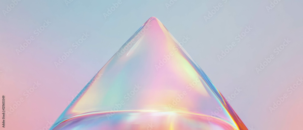 Poster vibrant holographic prism with abstract background for futuristic design elements