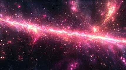 Fototapeta premium Cosmic energy stream, nebula background, galactic, science fiction design