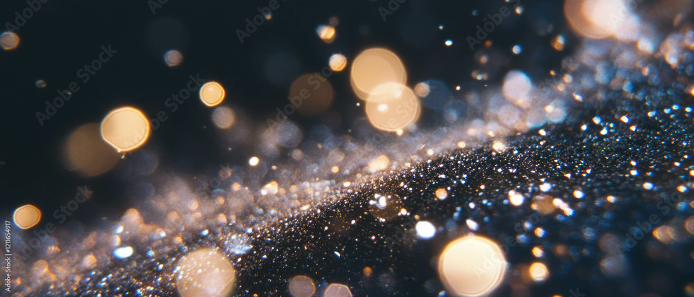 Poster Light streaks create a luxurious and glamorous abstract background with glittering effects