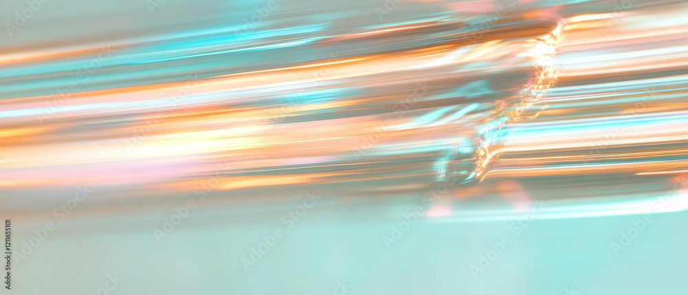 Poster Vibrant light streaks in abstract art create a dynamic and fluid visual experience
