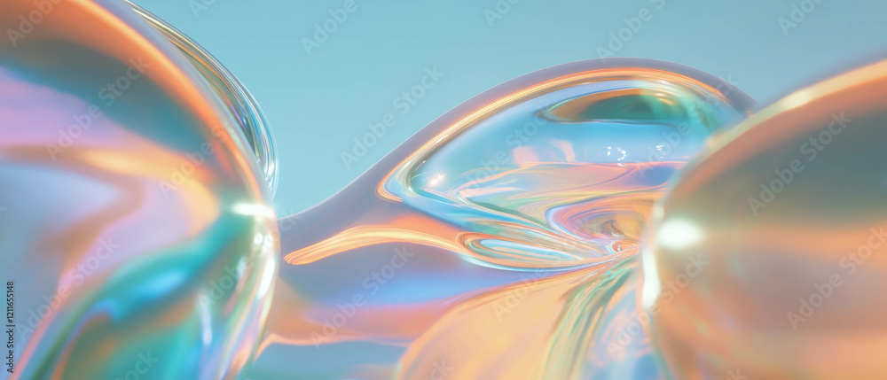Poster Dynamic light streaks create a surreal and intriguing abstract composition
