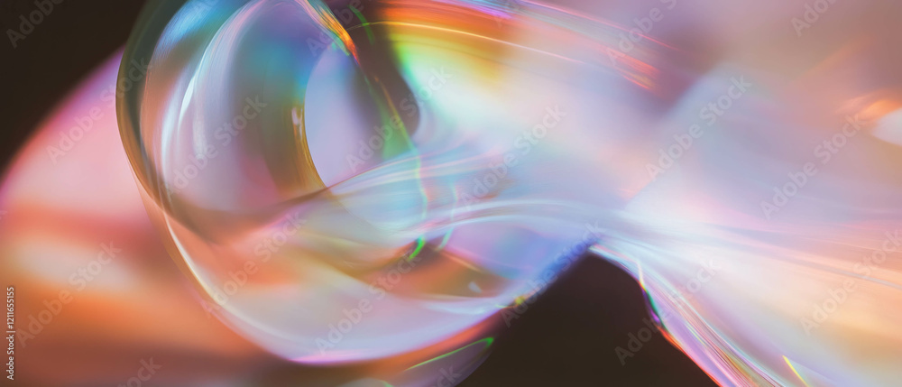 Poster Light streaks create a surreal atmosphere of intrigue and motion