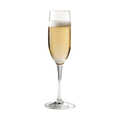 Champagne flute filled with sparkling wine