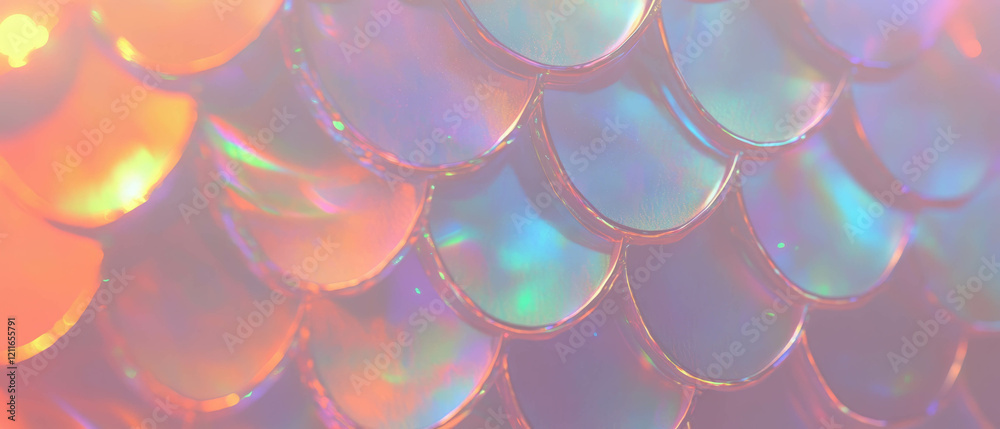 Poster mermaid scale texture with soft pastel colors and an oceanic theme for creative design