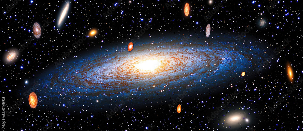 Canvas Prints universe stars in galaxy.