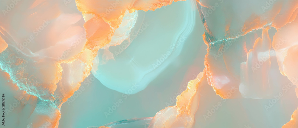 Aufkleber blended onyx abstract background with soft hues and blurred edges creating a serene atmosphere