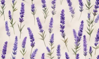 Elegant watercolor design of lavender lavender, petals, design