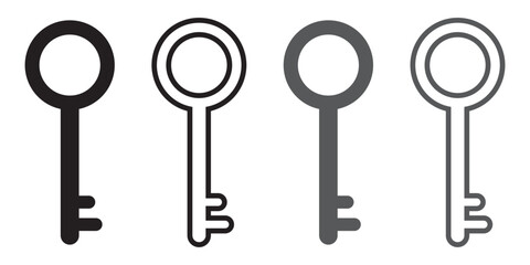 key icon set. key lock icon , access account login password icons - house key icon security symbol. vector interface app icons