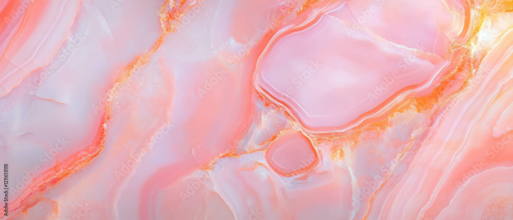 Poster vibrant abstract pink onyx background with flowing lines and clear central area