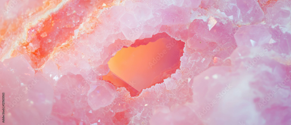 Poster abstract pink onyx design showcasing dynamic lines and a clear central area