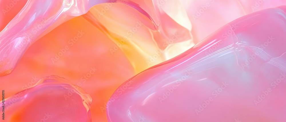 Poster dynamic pink onyx abstract background with flowing lines and clear central area
