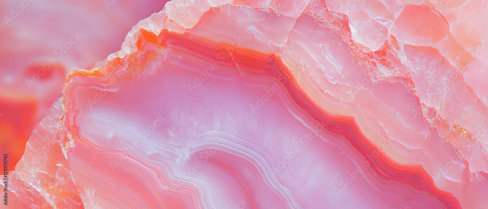 Poster beautiful pink onyx background with mosaic effect and artistic design elements