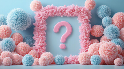 question mark with wool