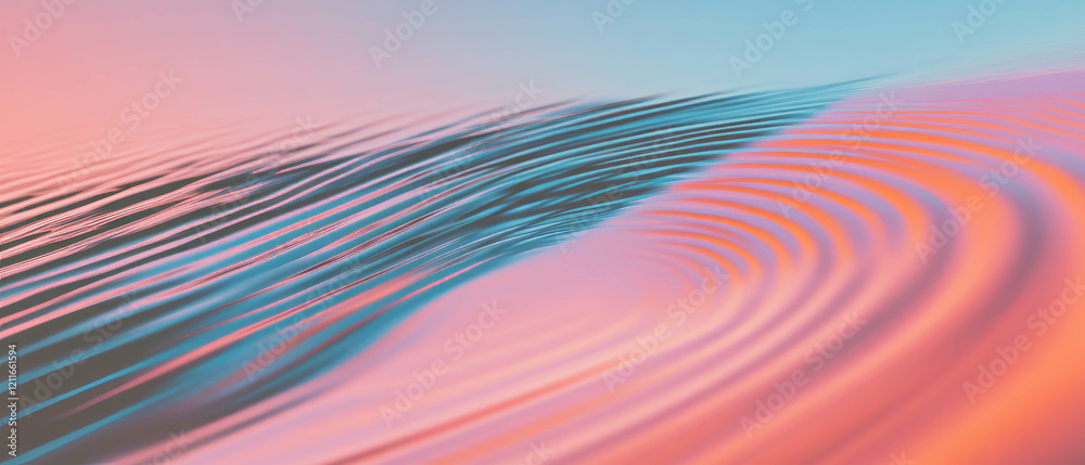 Aufkleber calming ripples blending into tranquility in a soft gradient of colors