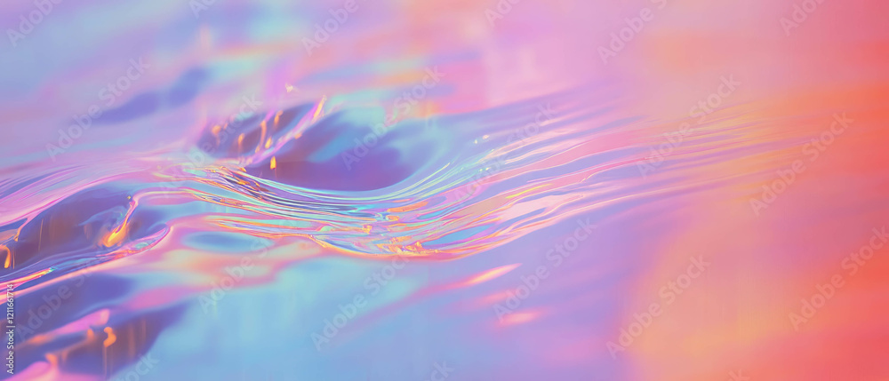 Aufkleber Ripples create a calming transition into smooth water with soothing hues