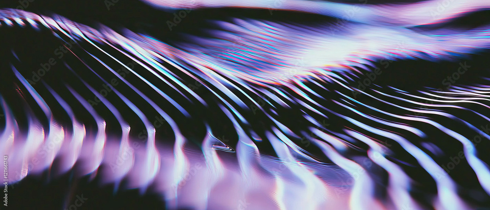 Poster Ripples interact with surfaces creating dynamic movements in an abstract background