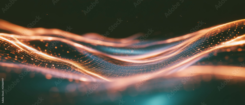 Poster ripples of energy illustrate connections in decentralized networks and computing systems