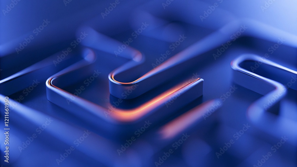 Aufkleber Modern technology abstract background, digital innovation, futuristic interface, data visualization, virtual design, sci fi patterns, circuit board elements, gradient tech waves