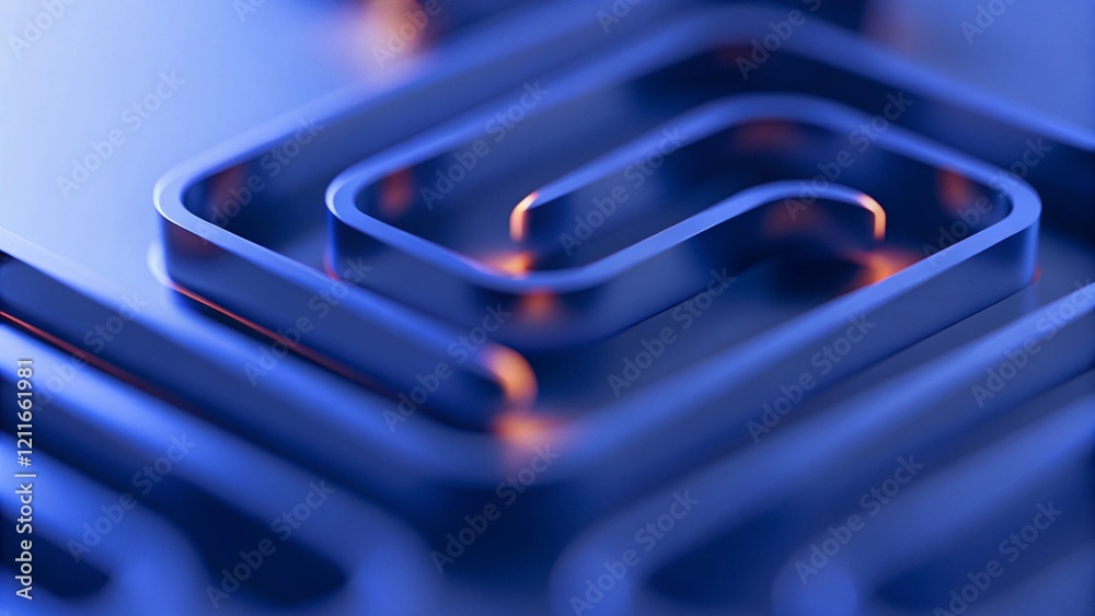 Aufkleber Modern technology abstract background, digital innovation, futuristic interface, data visualization, virtual design, sci fi patterns, circuit board elements, gradient tech waves