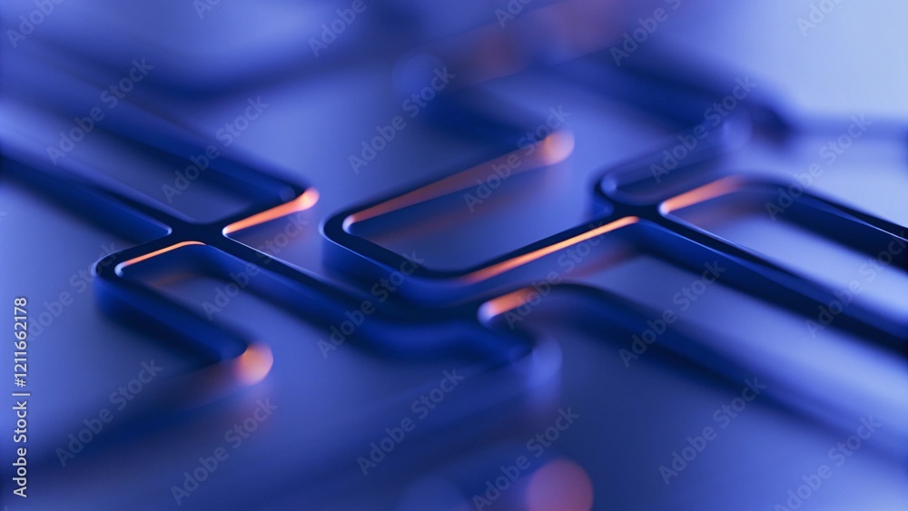Aufkleber Modern technology abstract background, digital innovation, futuristic interface, data visualization, virtual design, sci fi patterns, circuit board elements, gradient tech waves