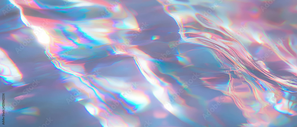 Poster Ripples of light and data flow in an abstract visualization of information design