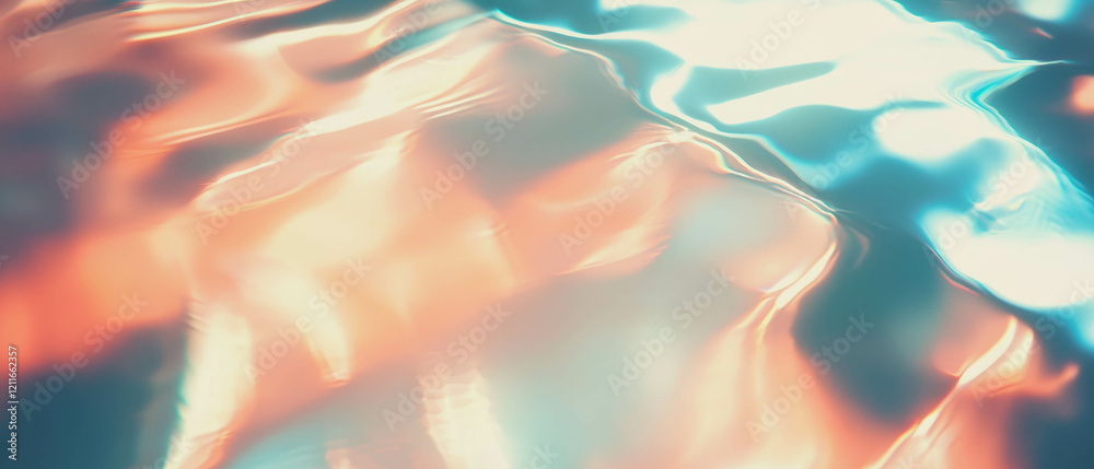 Leinwandbilder Ripples of light create an abstract representation of data visualization and information design