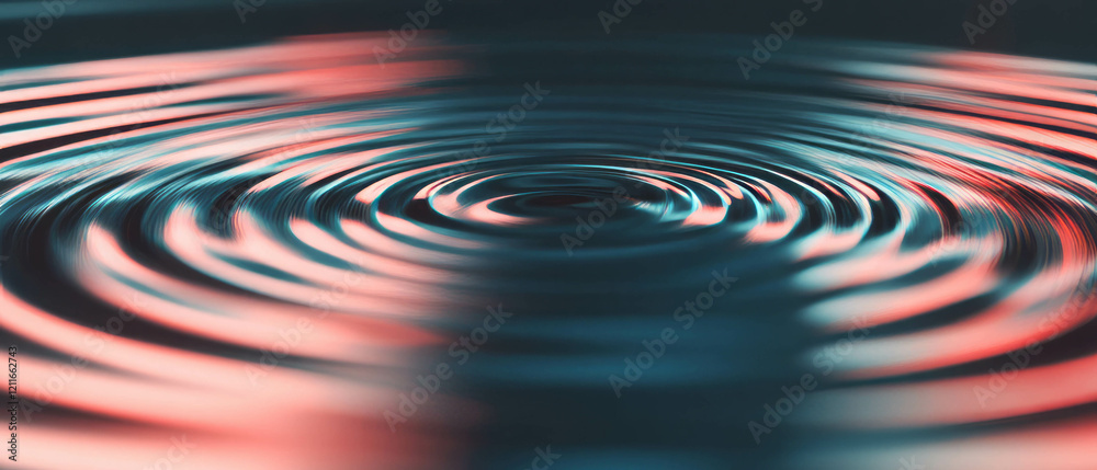 Poster Ripples of light and matter illustrating the dynamics of quantum physics and subatomic particles