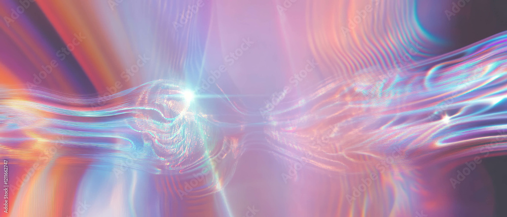 Aufkleber Dynamic ripples of light create mesmerizing abstract effects