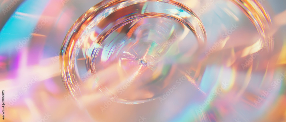 Poster Ripples of light and reflections exploring the concept of time travel and physics