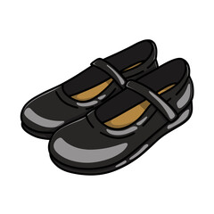 Black loafer shoes for school