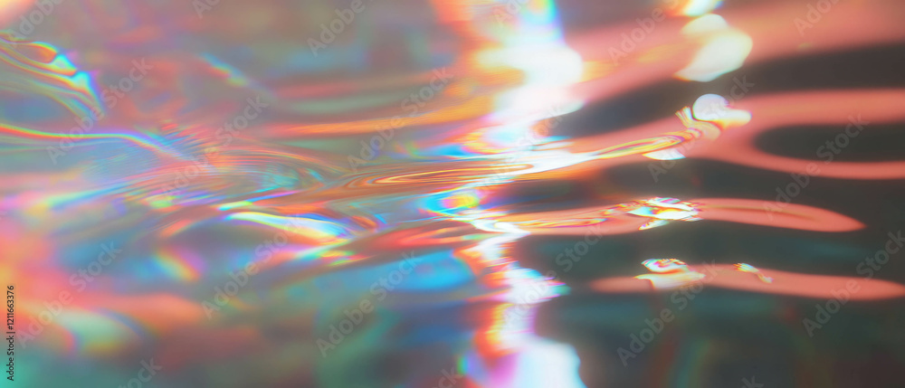 Poster ripples of light creating a dynamic, modern aesthetic with a technological glow