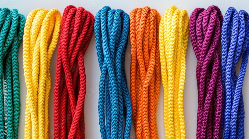Poster A neatly arranged length of strong cord, perfect for various tasks like binding or securing items.