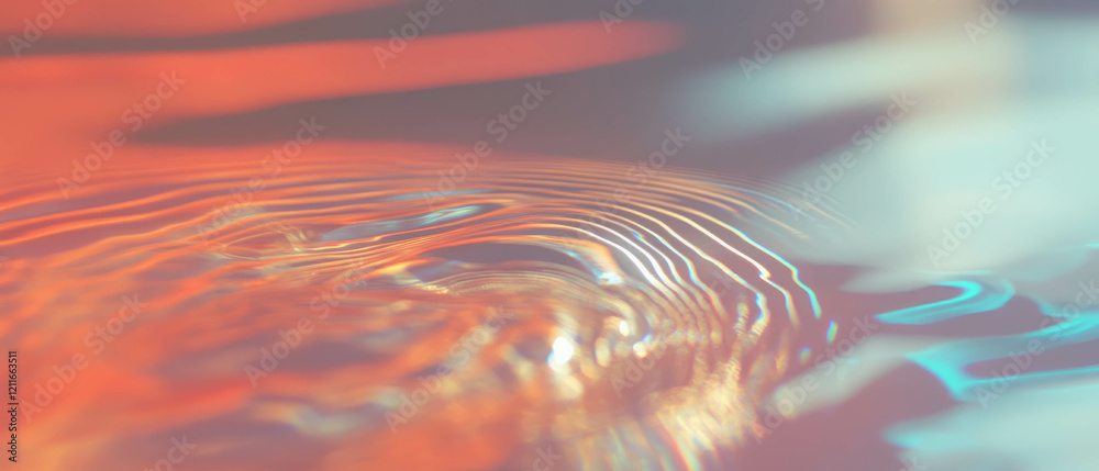 Poster Ripples of light and interaction in abstract digital technology background
