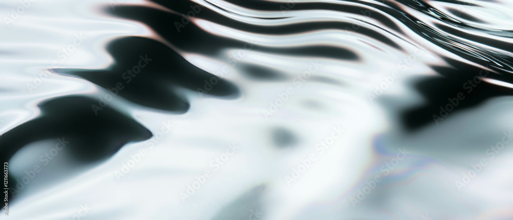 Fototapete ripples create abstract patterns on a transparent surface reflecting light