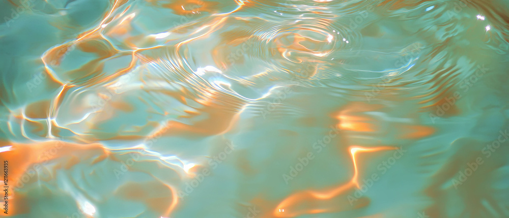 Aufkleber ripples on sandy texture create an abstract natural pattern in tranquil waters