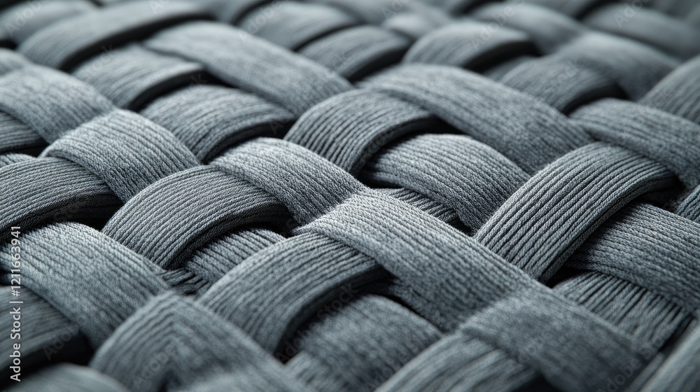 Poster a pattern of soft, gray woven wool yarn, designed to imitate the texture and patterns of a classic w